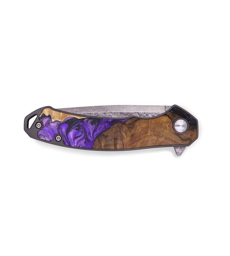 EDC Wood+Resin Pocket Knife - Frances (Purple, 696256)