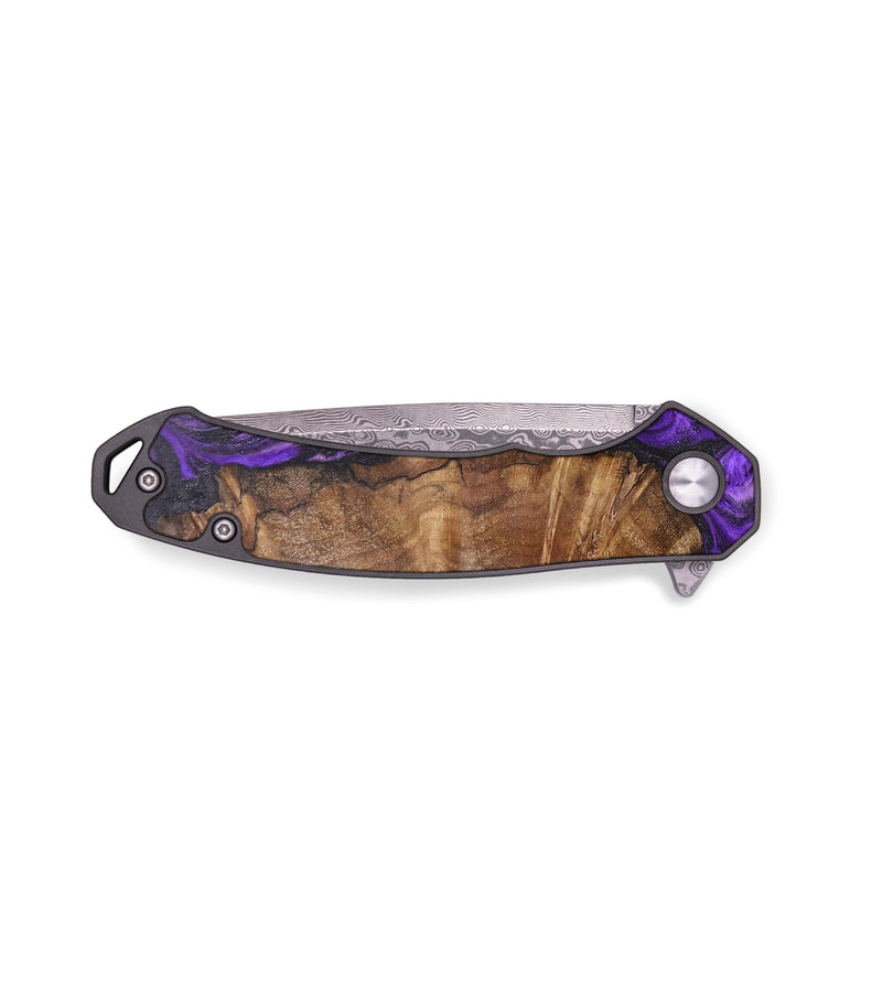 EDC Wood+Resin Pocket Knife - Brielle (Purple, 696257)