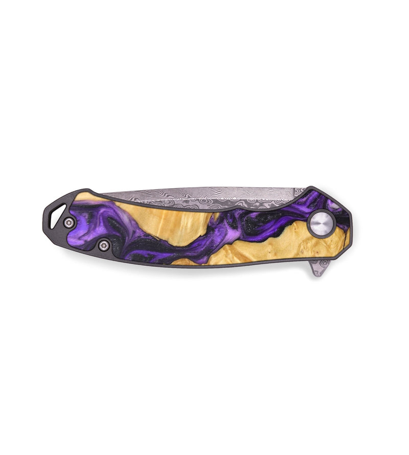 EDC Wood+Resin Pocket Knife - Jolene (Purple, 696258)