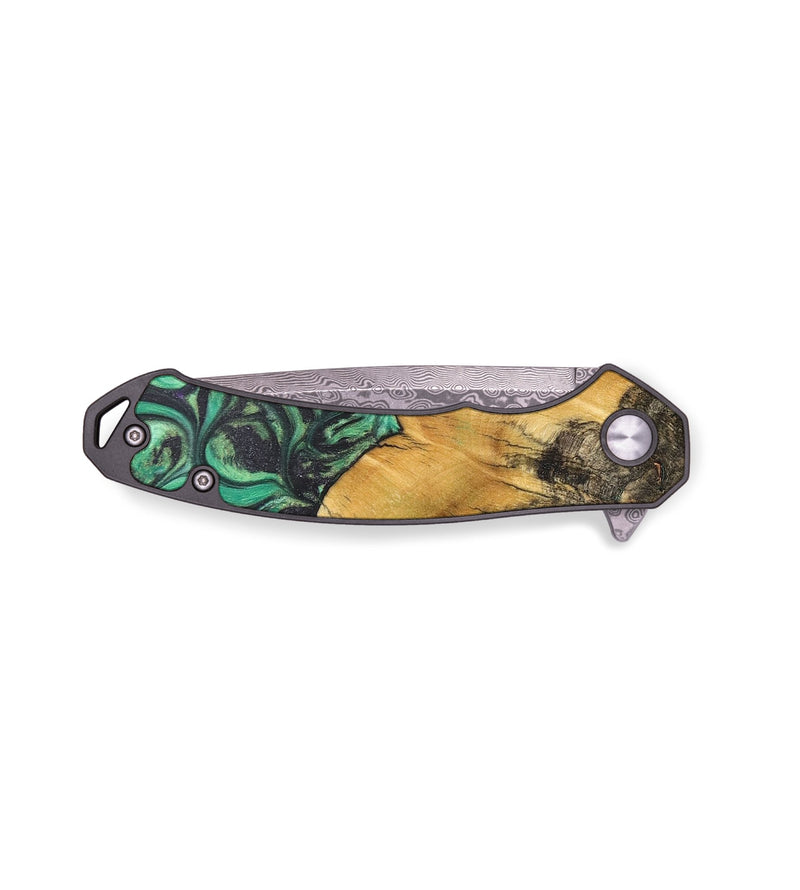 EDC Wood+Resin Pocket Knife - Piper (Green, 696260)