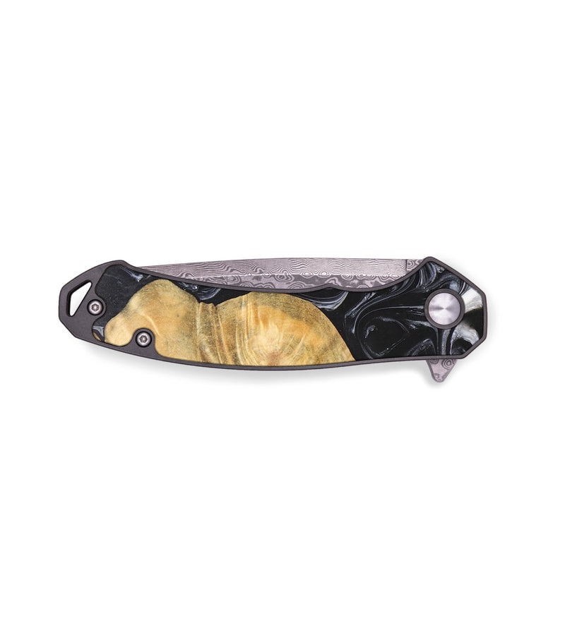 EDC Wood+Resin Pocket Knife - Chester (Black & White, 696264)