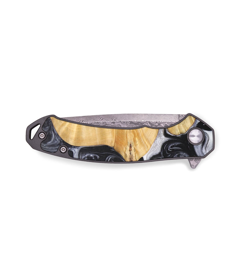 EDC Wood+Resin Pocket Knife - Asia (Black & White, 696265)