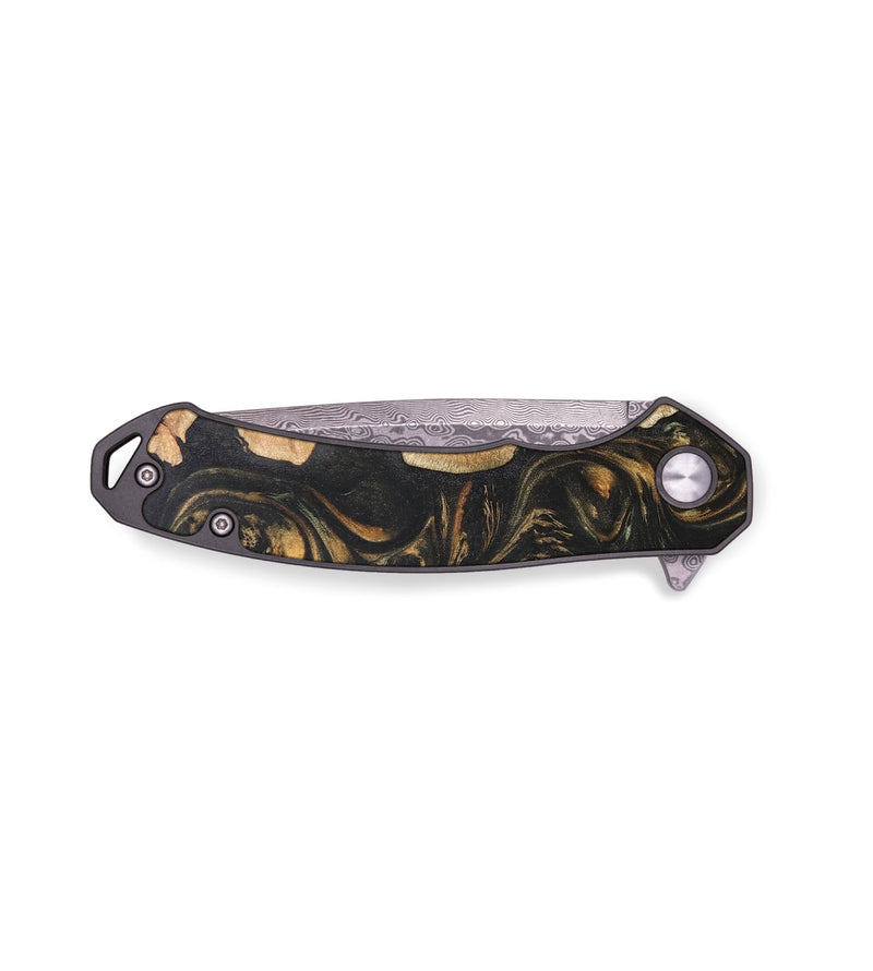 EDC Wood+Resin Pocket Knife - Ember (Pure Black, 696270)