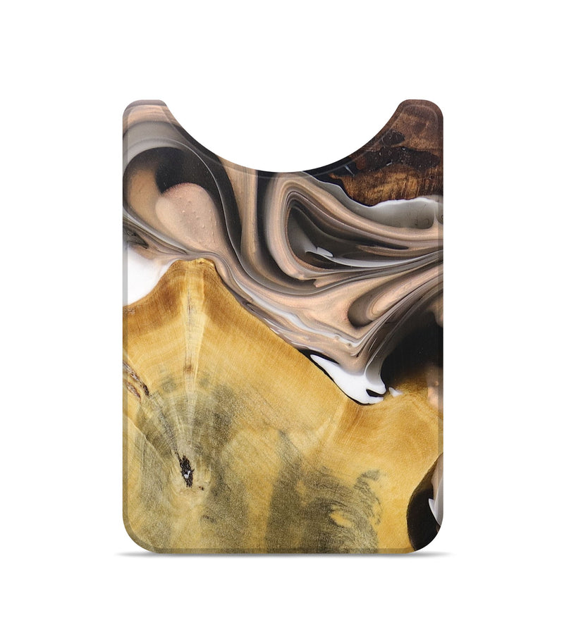 Live Edge Wood+Resin Wallet - Aidan (Black & White, 696279)