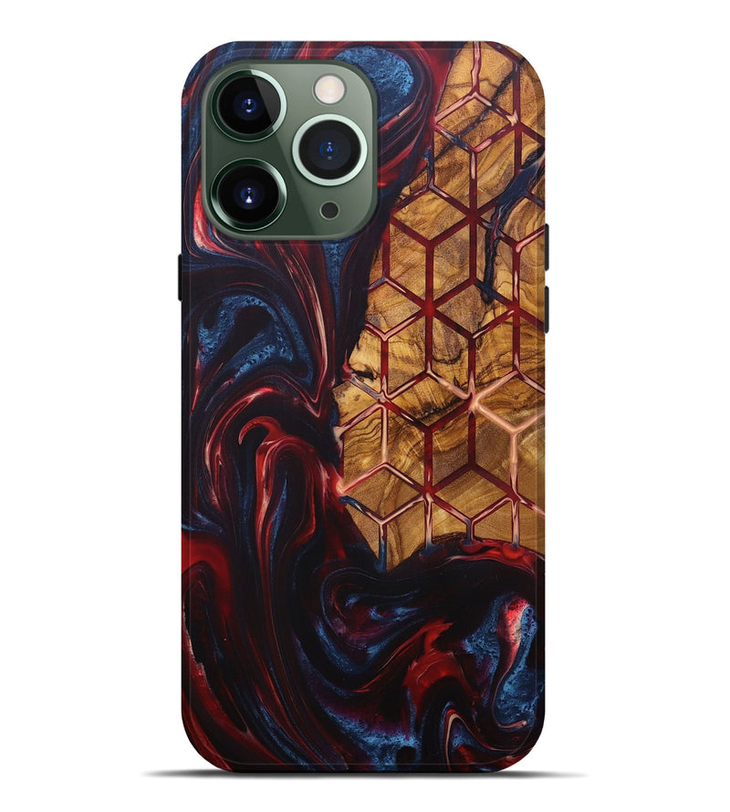 iPhone 13 Pro Max Wood+Resin Live Edge Phone Case - Margaret (Pattern, 696312)