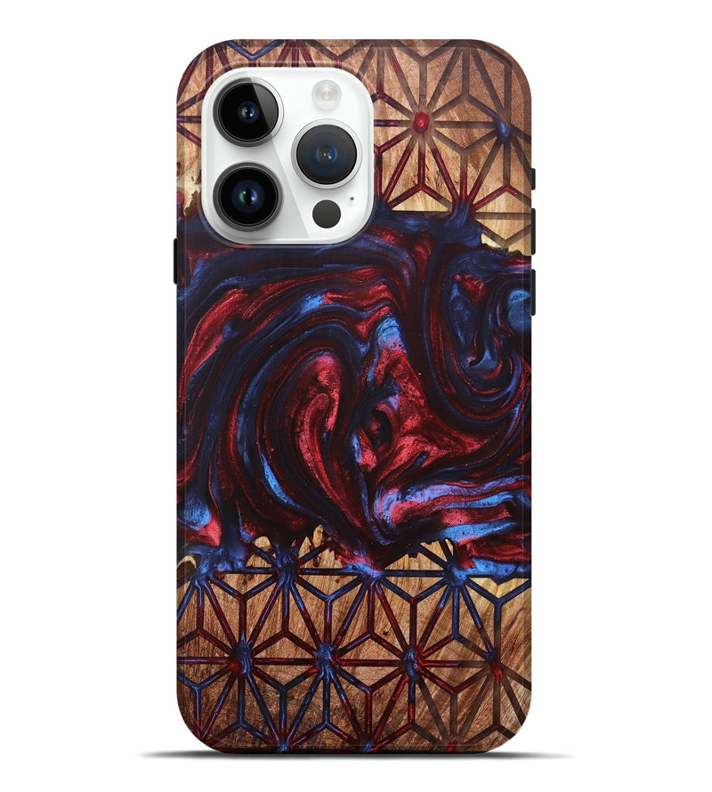 iPhone 15 Pro Max Wood+Resin Live Edge Phone Case - Katherine (Pattern, 696315)