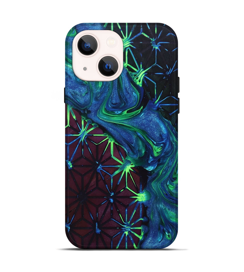 iPhone 14 Wood+Resin Live Edge Phone Case - Desmond (Pattern, 696319)