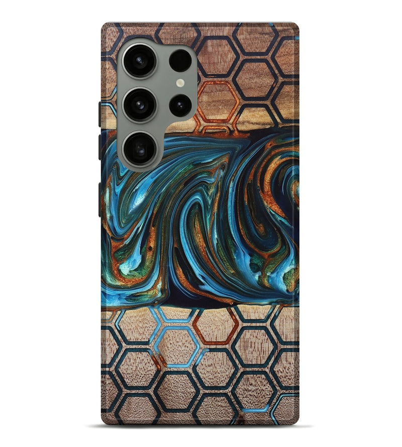 Galaxy S24 Ultra Wood+Resin Live Edge Phone Case - Forrest (Pattern, 696320)