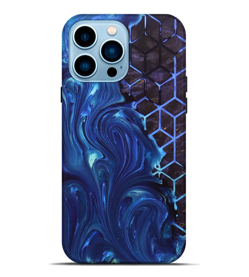 iPhone 14 Pro Max Wood+Resin Live Edge Phone Case - Mya (Pattern, 696322)
