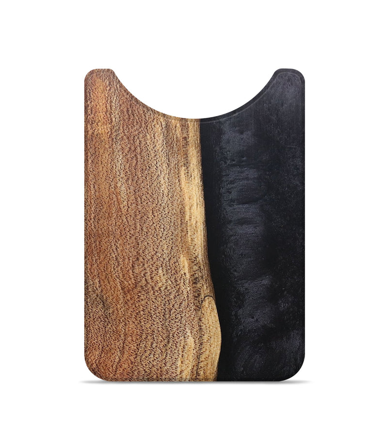 Live Edge Wood+Resin Wallet - Archie (Pure Black, 696340)