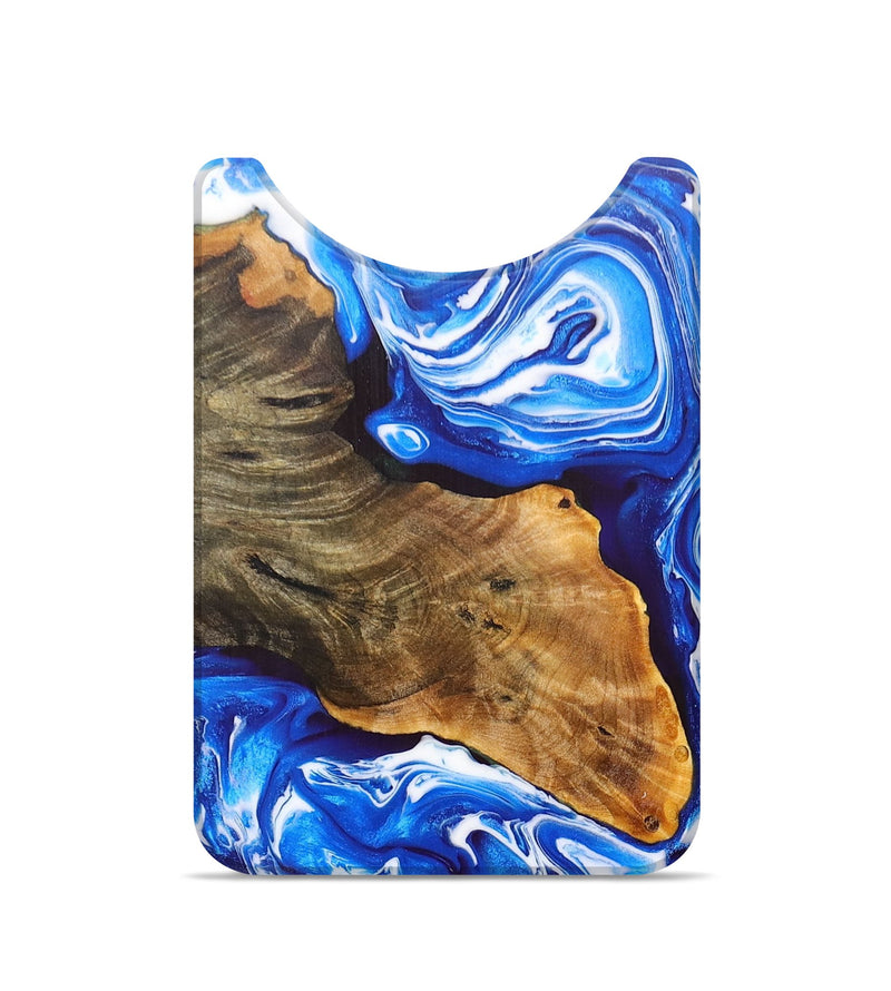 Live Edge Wood+Resin Wallet - Paulette (Blue, 696342)
