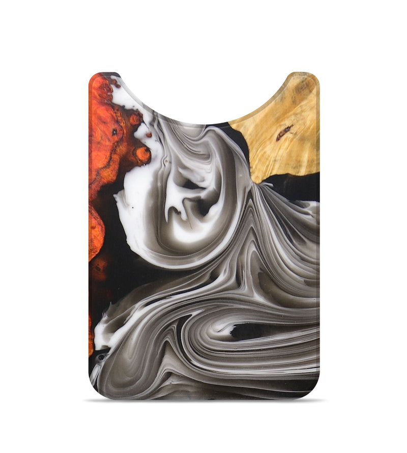 Live Edge Wood+Resin Wallet - Kyle (Black & White, 696343)