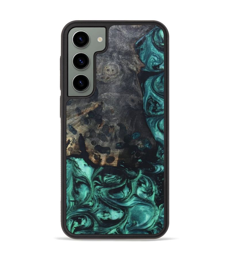 Galaxy S23 Plus Wood+Resin Phone Case - Everly (Green, 696371)