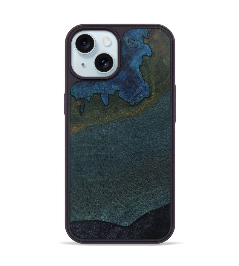 iPhone 15 Wood+Resin Phone Case - Lottie (Wood Burl, 696395)