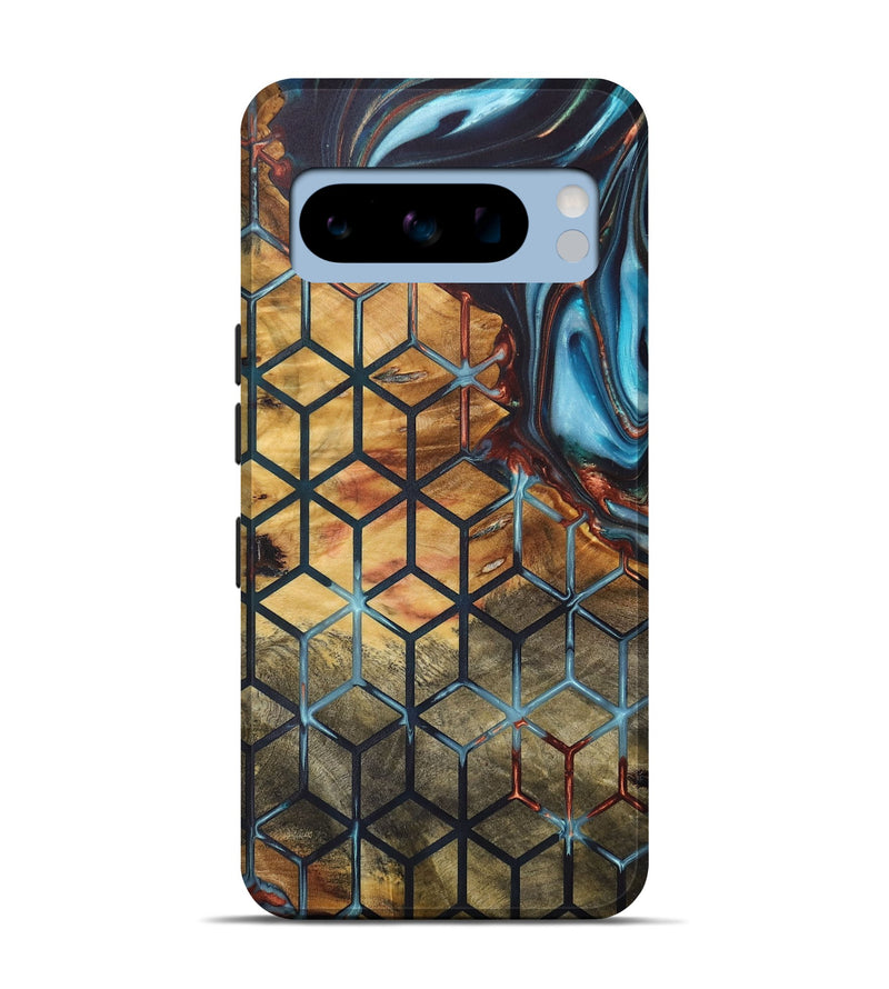 Pixel 8 Pro Wood+Resin Live Edge Phone Case - Alayah (Pattern, 696408)