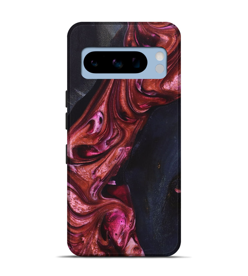 Pixel 8 Pro Wood+Resin Live Edge Phone Case - Gideon (Red, 696411)