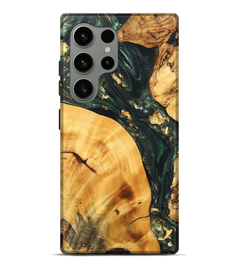 Galaxy S24 Ultra Wood+Resin Live Edge Phone Case - Malaysia (Green, 696418)