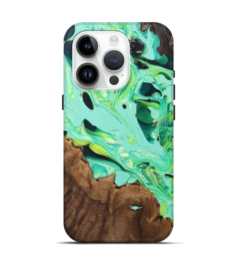 iPhone 15 Pro Wood+Resin Live Edge Phone Case - Ruby (The Lab, 696422)