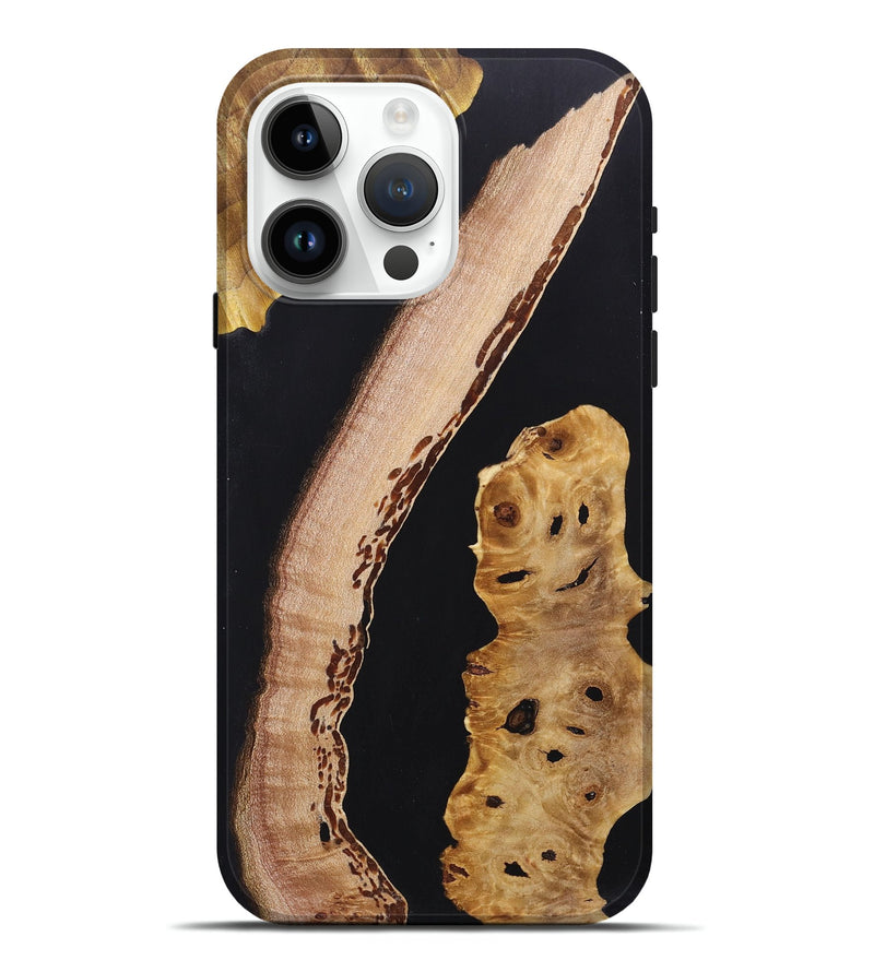 iPhone 15 Pro Max Wood+Resin Live Edge Phone Case - Ezra (Mosaic, 696449)