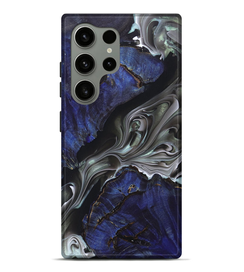 Galaxy S24 Ultra Wood+Resin Live Edge Phone Case - Octavia (Black & White, 696451)