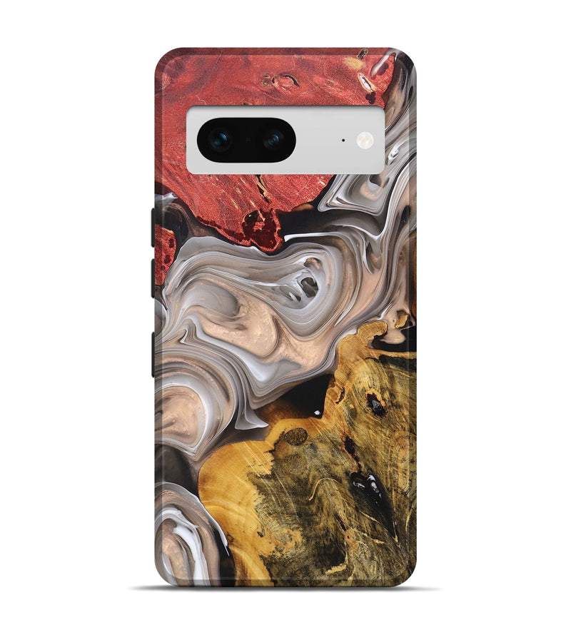 Pixel 7 Wood+Resin Live Edge Phone Case - Orville (Black & White, 696455)