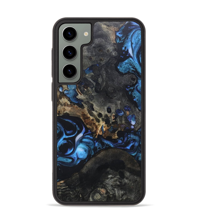 Galaxy S23 Plus Wood+Resin Phone Case - Jimmy (Blue, 696509)