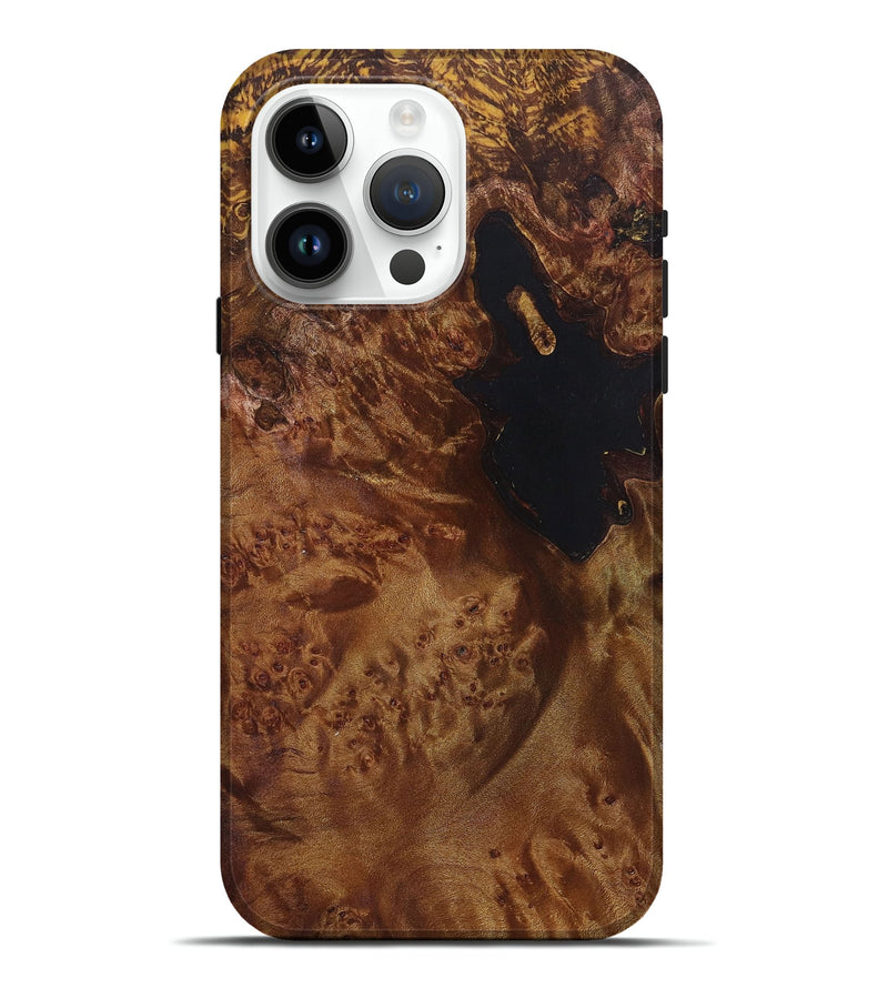 iPhone 15 Pro Max Wood+Resin Live Edge Phone Case - Lacey (Wood Burl, 696568)