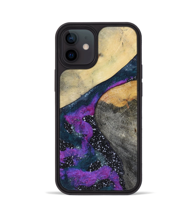 iPhone 12 Wood+Resin Phone Case - Edna (Cosmos, 696697)