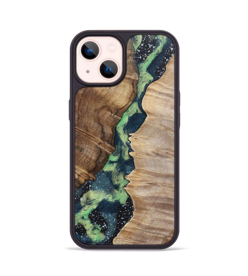 iPhone 14 Wood+Resin Phone Case - Joaquin (Cosmos, 696699)