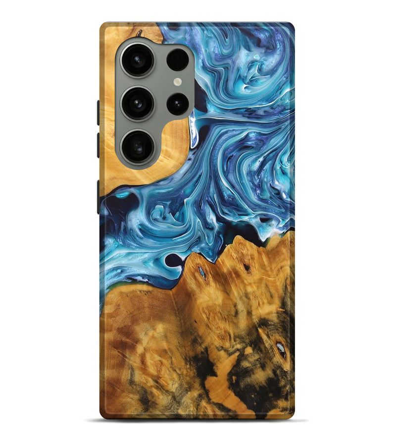 Galaxy S24 Ultra Wood+Resin Live Edge Phone Case - Dexter (Blue, 696777)