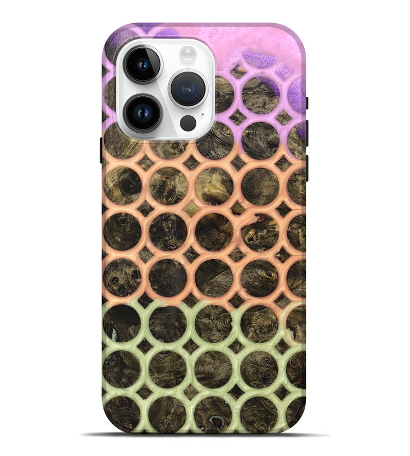 iPhone 15 Pro Max Wood+Resin Live Edge Phone Case - Shayla (Pattern, 696784)