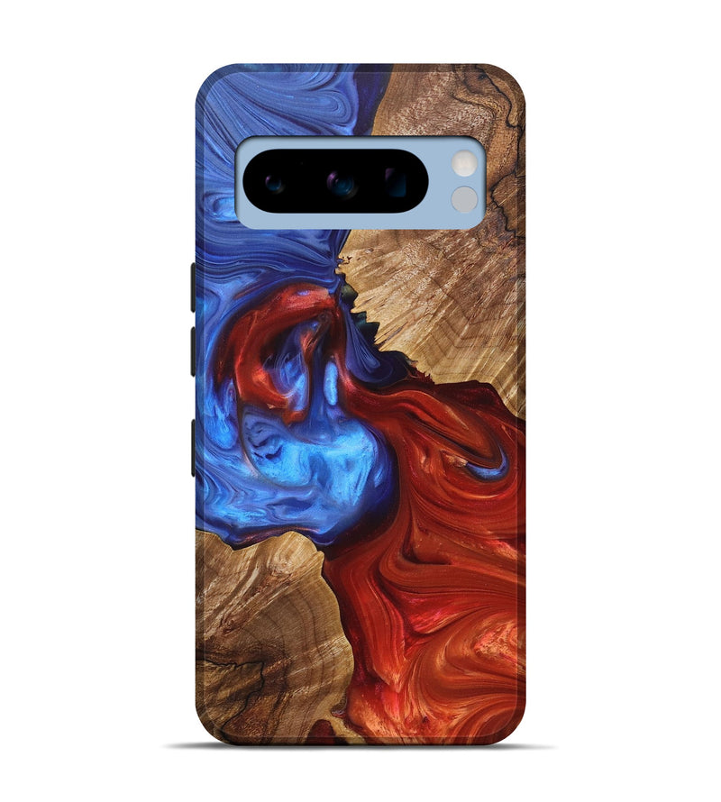 Pixel 8 Pro Wood+Resin Live Edge Phone Case - Ashton (Fire & Ice, 696799)