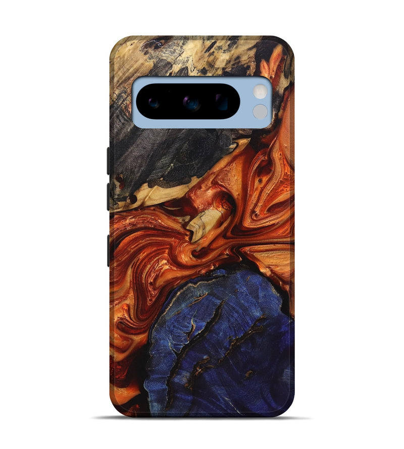 Pixel 8 Pro Wood+Resin Live Edge Phone Case - Alexandra (Red, 696805)