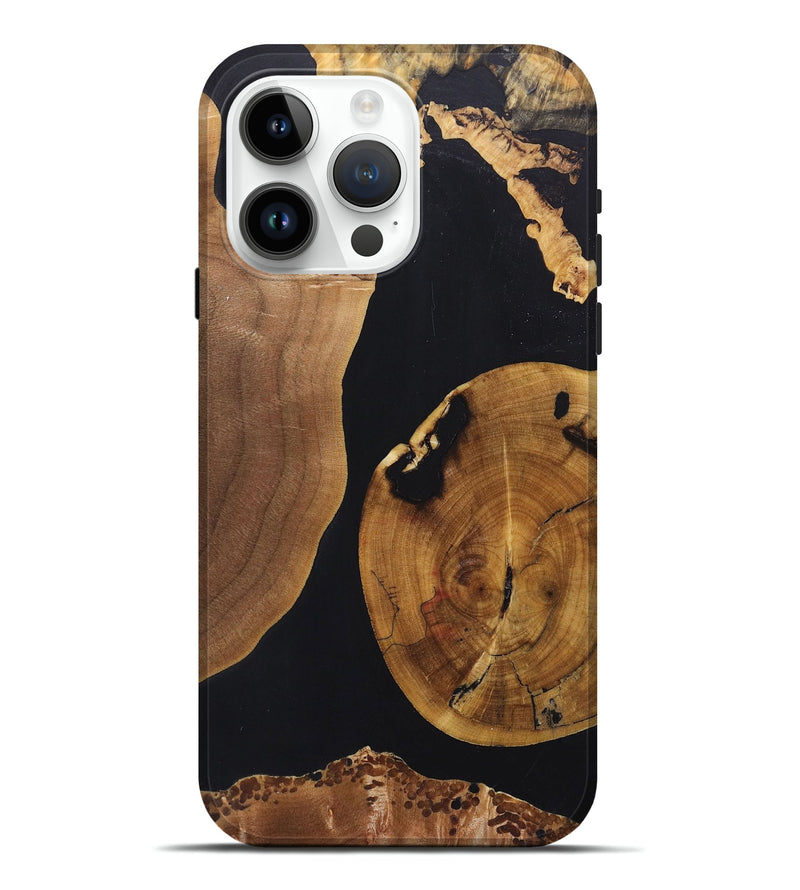 iPhone 15 Pro Max Wood+Resin Live Edge Phone Case - Anaya (Mosaic, 696822)
