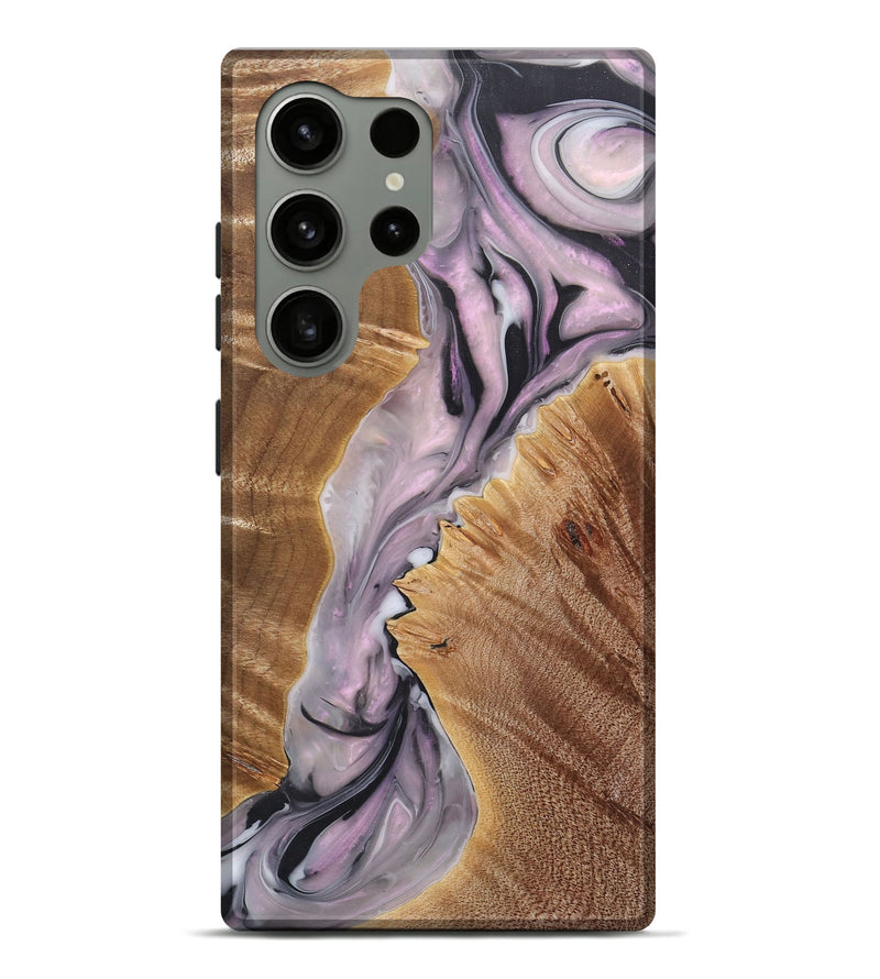 Galaxy S24 Ultra Wood+Resin Live Edge Phone Case - Cadence (Black & White, 696841)