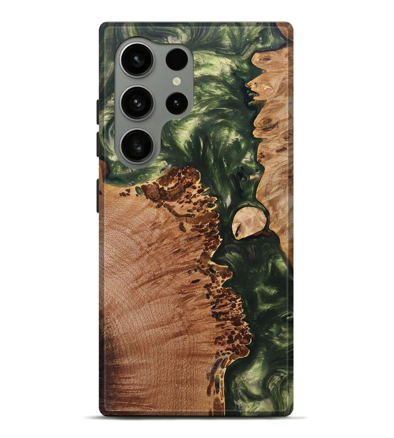 Galaxy S24 Ultra Wood+Resin Live Edge Phone Case - Antonio (Green, 696852)