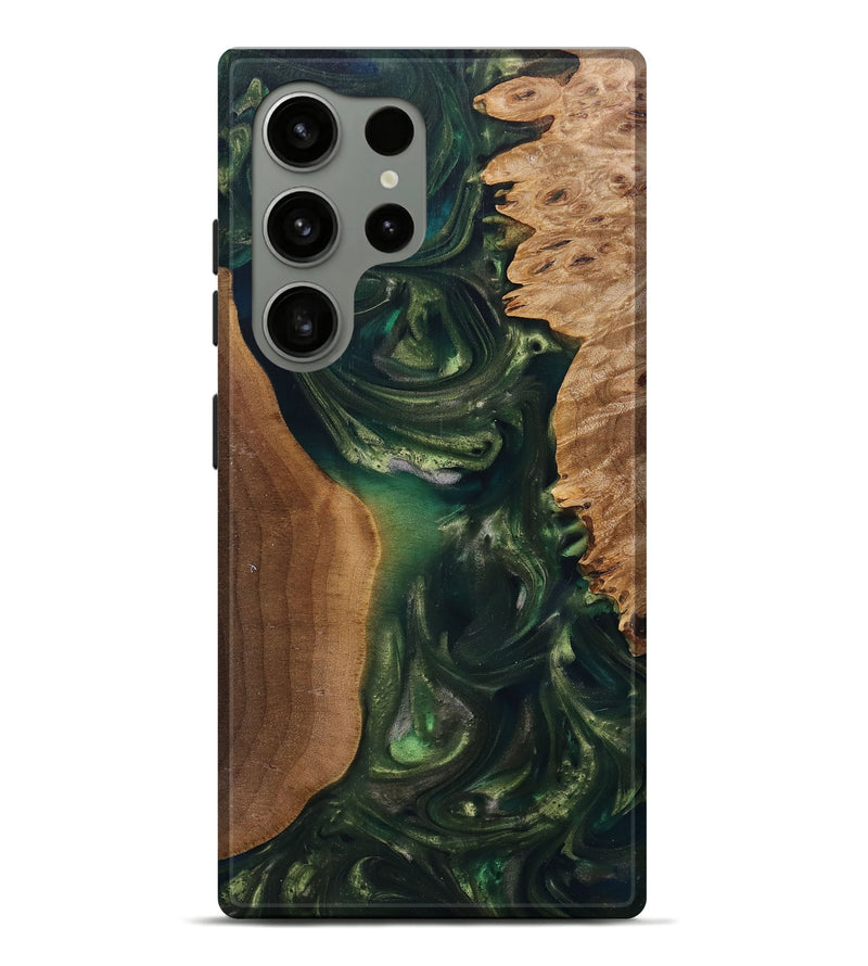Galaxy S24 Ultra Wood+Resin Live Edge Phone Case - Garrett (Green, 696857)