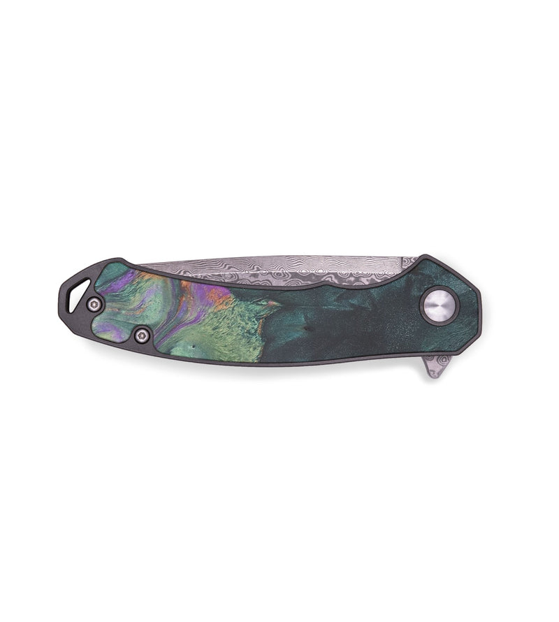 EDC Wood+Resin Pocket Knife - Jarrod (Green, 696932)
