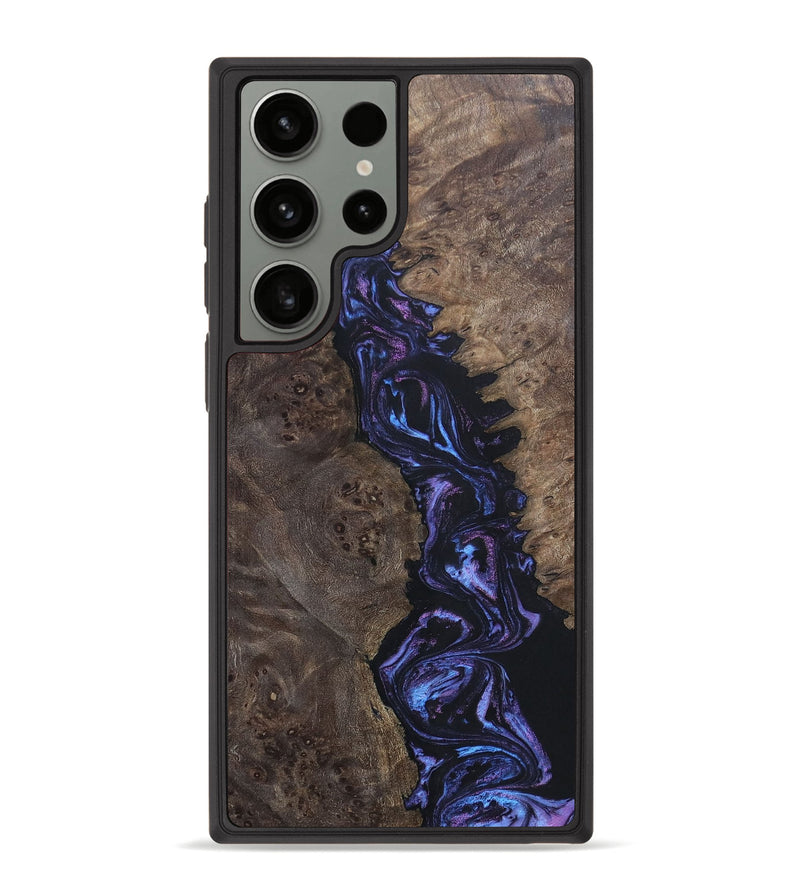 Galaxy S23 Ultra Wood+Resin Phone Case - Heather (Purple, 696964)