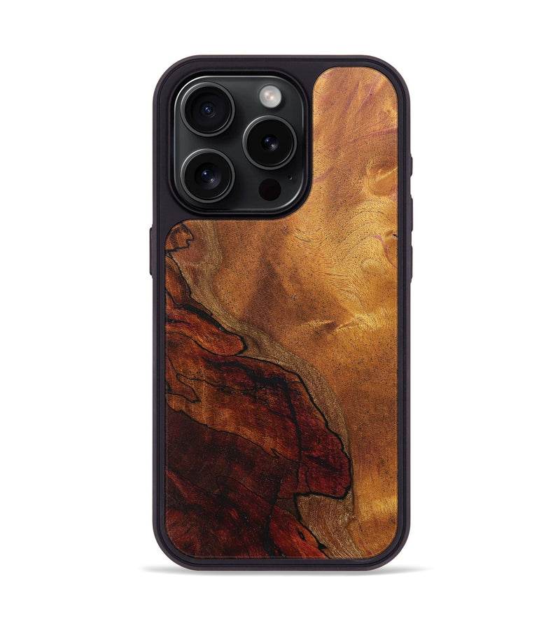 iPhone 15 Pro Wood+Resin Phone Case - Katina (Wood Burl, 697095)