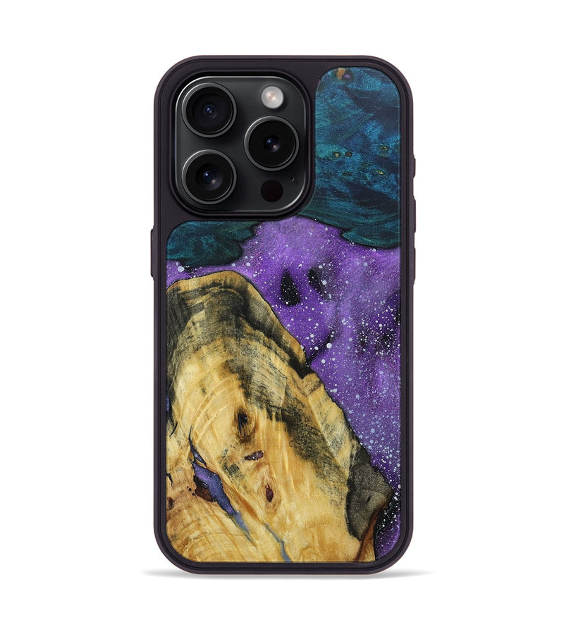 iPhone 15 Pro Wood+Resin Phone Case - Keaton (Cosmos, 697138)