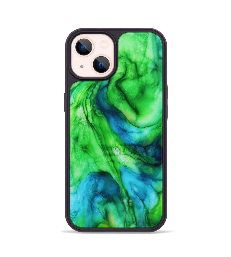 iPhone 14 Wood+Resin Phone Case - Rex (Watercolor, 697170)