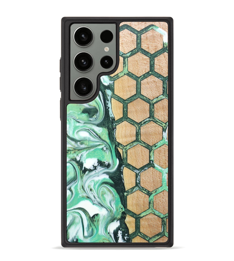 Galaxy S23 Ultra Wood+Resin Phone Case - Brielle (Pattern, 697222)
