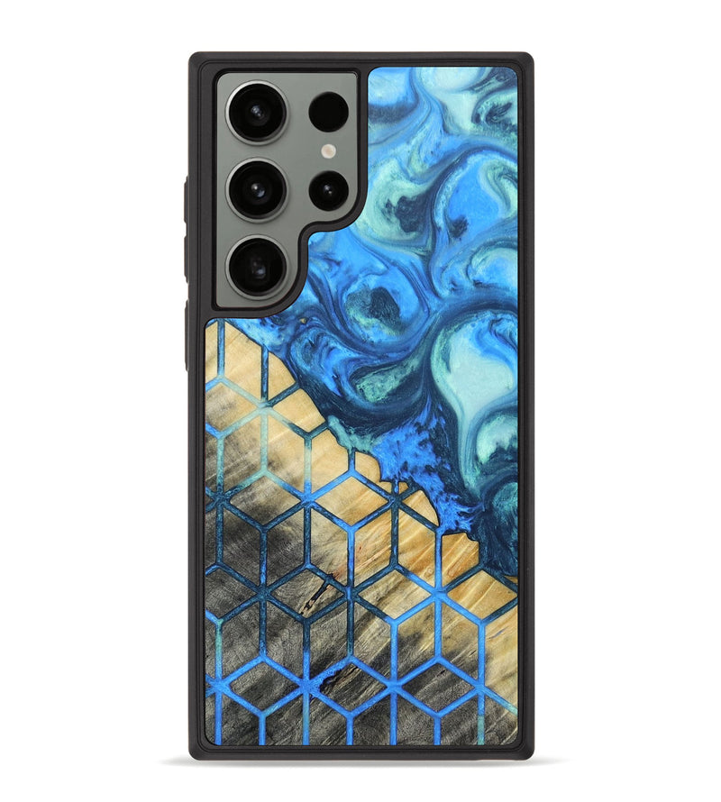 Galaxy S23 Ultra Wood+Resin Phone Case - Ivy (Pattern, 697309)
