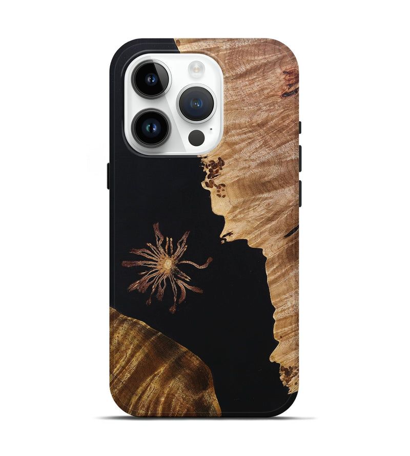 iPhone 15 Pro Wood+Resin Live Edge Phone Case - Max (Pure Black, 697350)