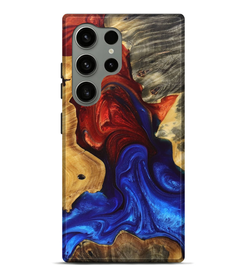 Galaxy S24 Ultra Wood+Resin Live Edge Phone Case - Robin (Fire & Ice, 697355)
