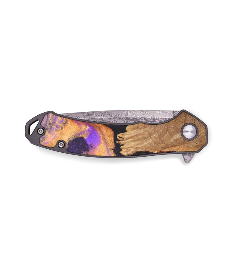 EDC Wood+Resin Pocket Knife - Blair (Purple, 697369)