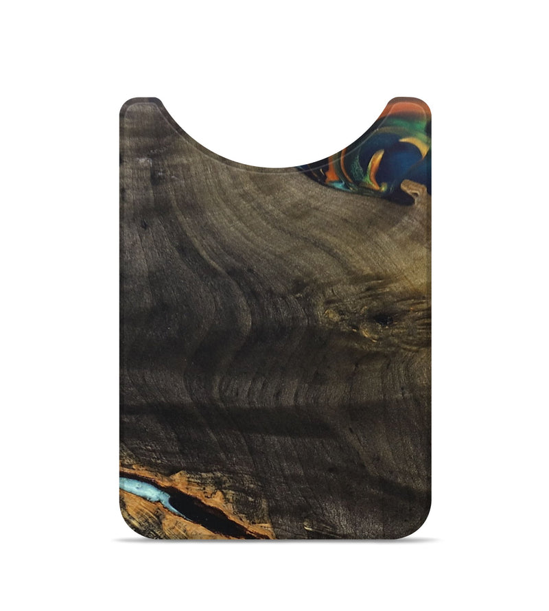 Live Edge Wood+Resin Wallet - Lucile (Teal & Gold, 697402)