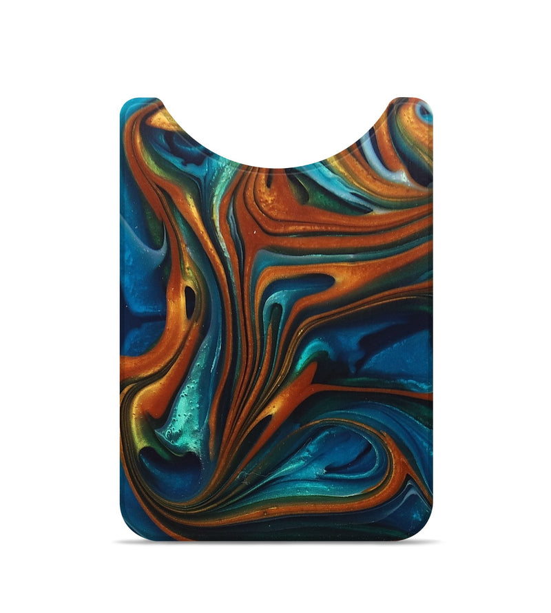 Live Edge ResinArt Wallet - Finnegan (Teal & Gold, 697403)