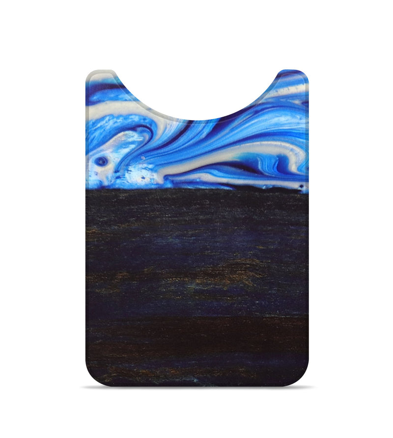 Live Edge Wood+Resin Wallet - Elisa (Blue, 697404)